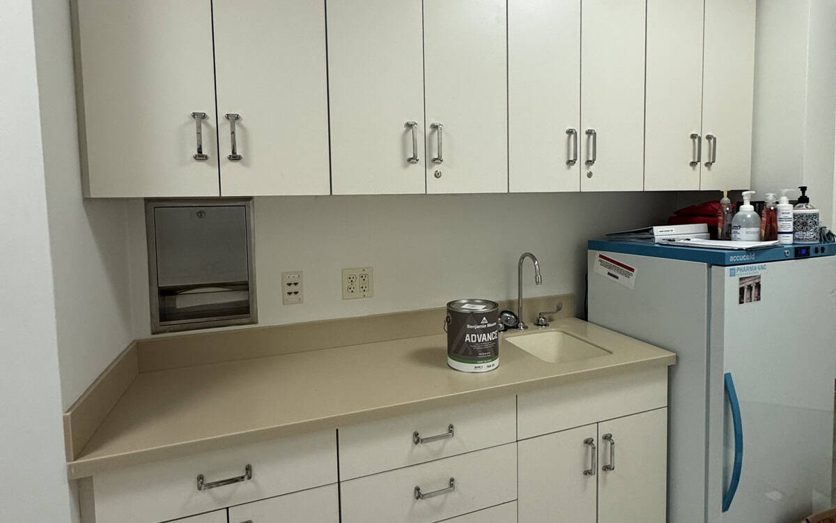 repainting stained kitchen cabinets 3