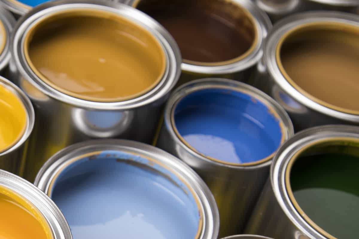 Metal tin cans with color paint best paint for kitchen cabinets